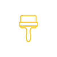 Paintbrush icon representing painting services by Gutierrez General Builders.