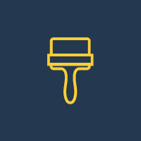 High-quality paintbrush icon representing painting services by Gutierrez General Builders.