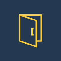 Modern door with a sleek design, representing quality craftsmanship and trust in construction.