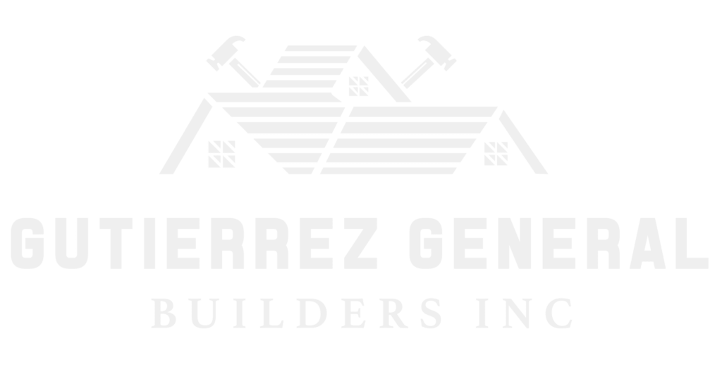 A modern house under construction with roofing tools and materials.